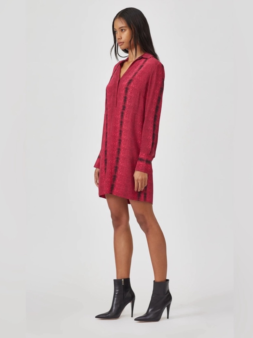 New Equipment Riannon Silk Mini Shirt Dress Size Small Women’s